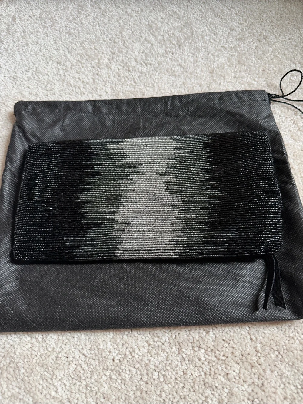 White House🤍 Black Market 🖤 Beaded Fold-Over Clutch